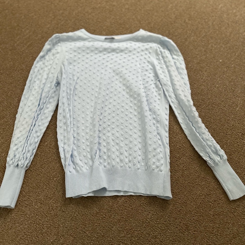 LOFT Textured Baby Blue Sweater